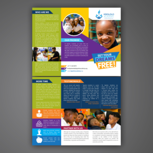 Flyer Design by Mariyam Khan for Kgololo Academy | Design: #15567434