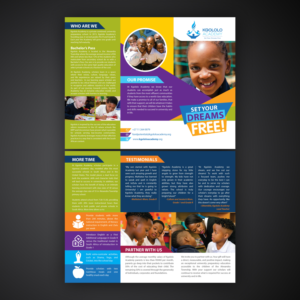 Flyer Design by Mariyam Khan for Kgololo Academy | Design: #15600059