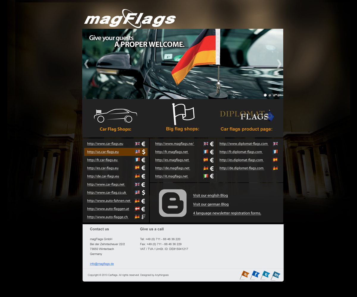 Web Design by Hendrik for magFlags GmbH | Design #2665252