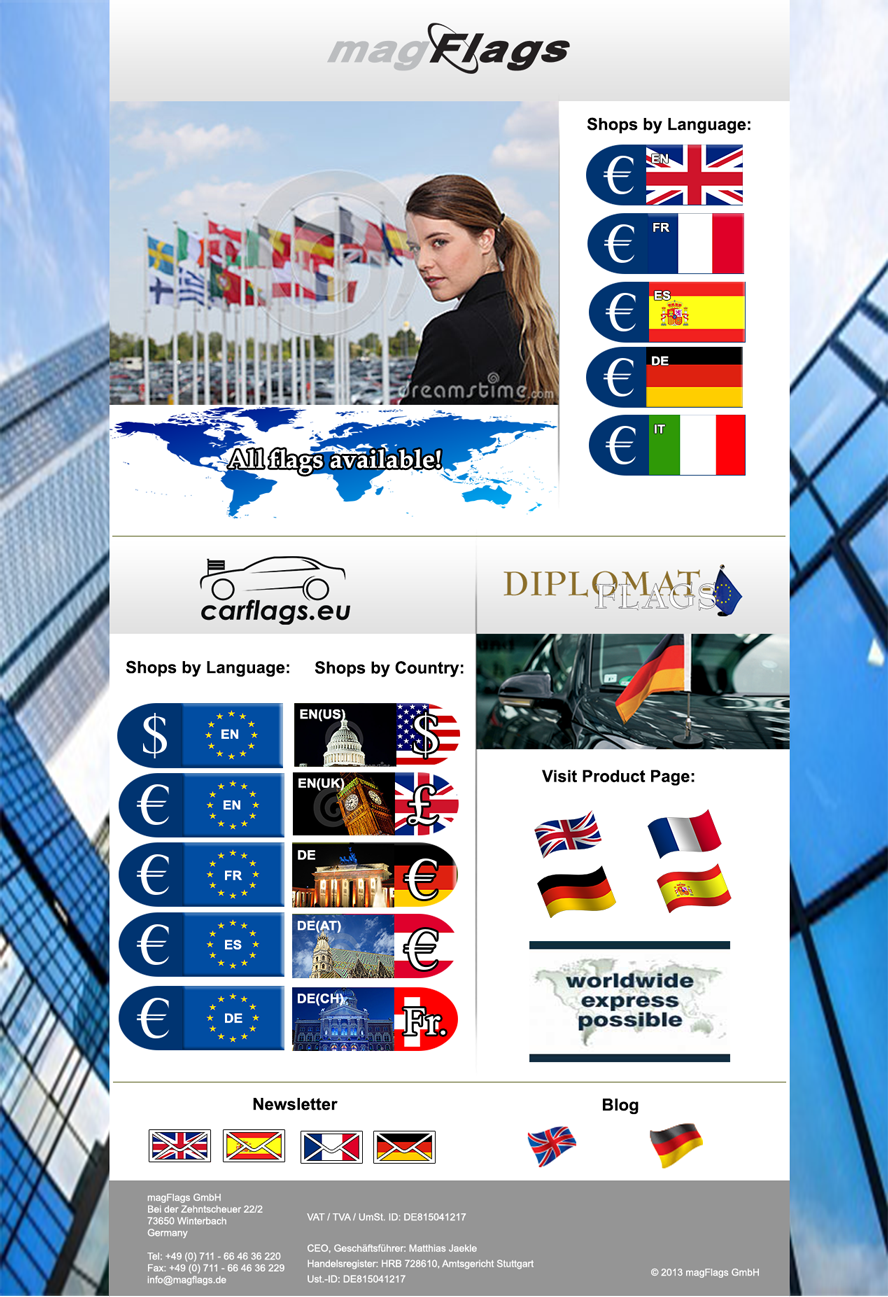 Web Design by Adylhere for magFlags GmbH | Design #2641830