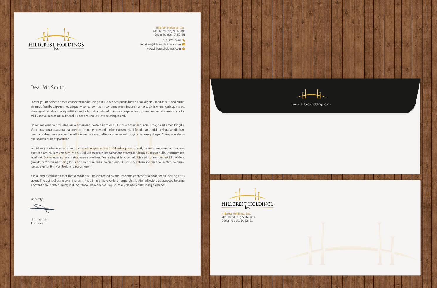 Stationery Design by chandrayaan.creative for Hillcrest Holdings | Design #15403052