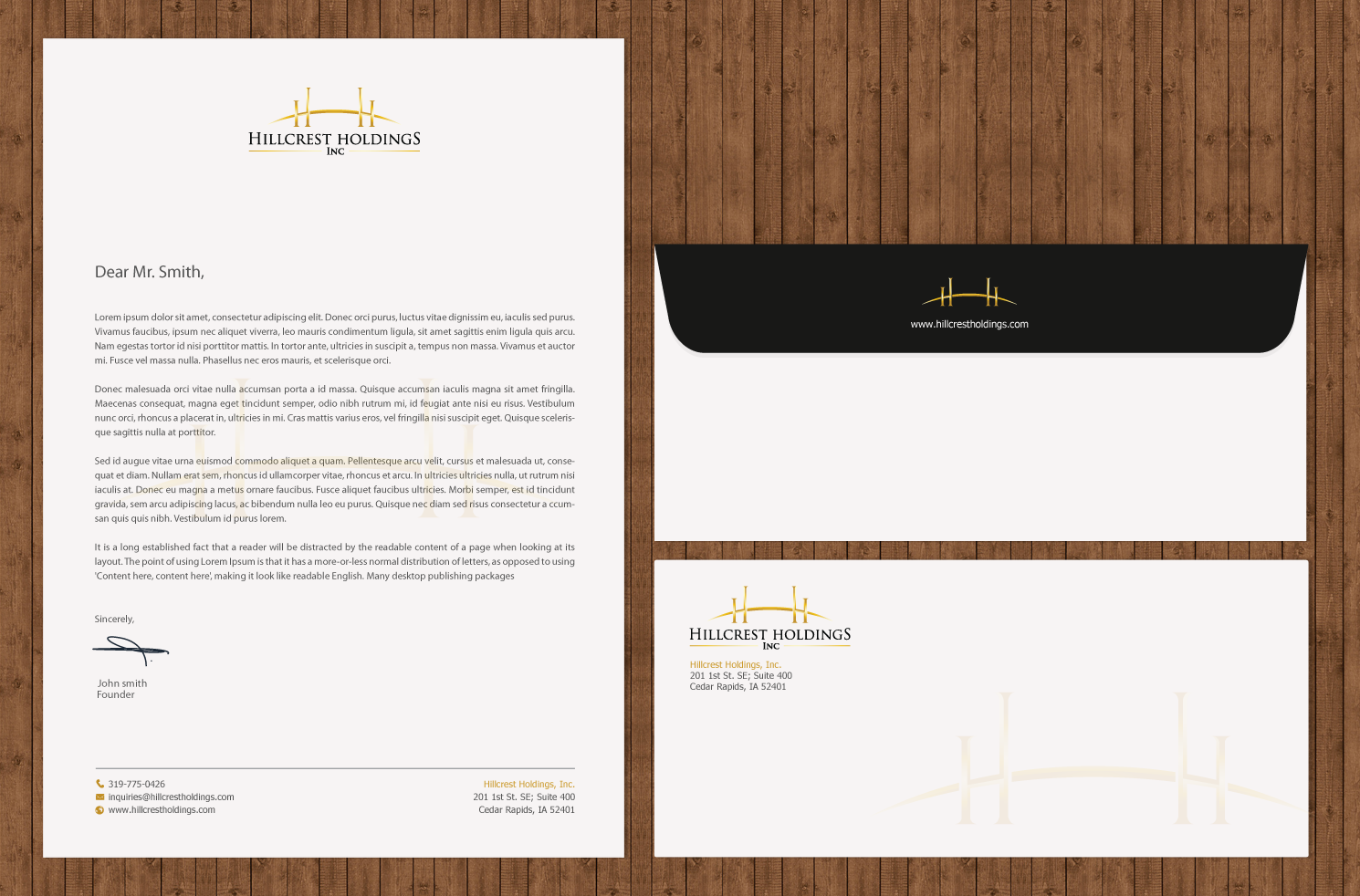 Stationery Design by chandrayaan.creative for Hillcrest Holdings | Design #15403055