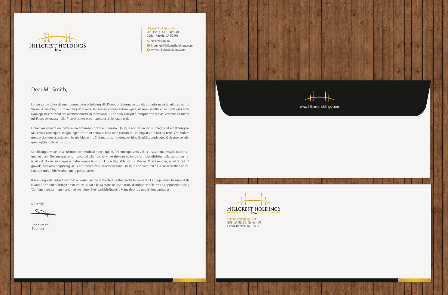 Stationery Design by chandrayaan.creative for Hillcrest Holdings | Design #15403347