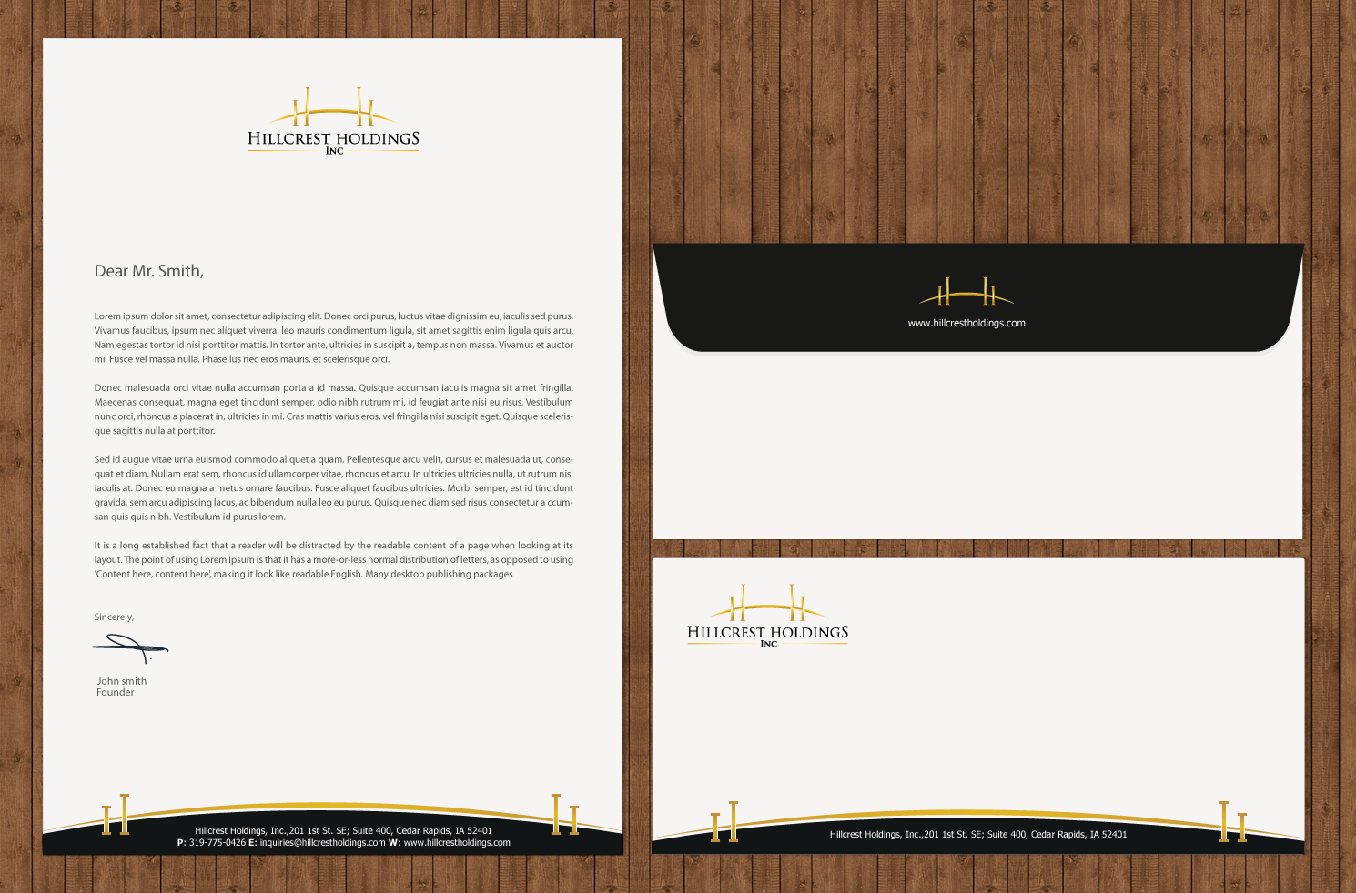 Stationery Design by chandrayaan.creative for Hillcrest Holdings | Design #15403352