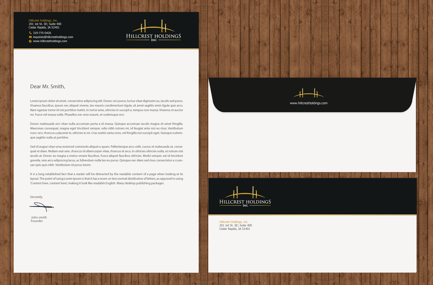 Stationery Design by chandrayaan.creative for Hillcrest Holdings | Design #15403374