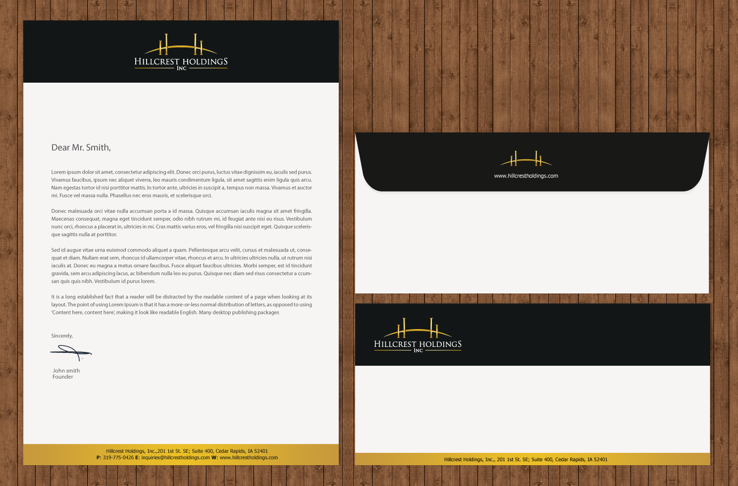 Stationery Design by chandrayaan.creative for Hillcrest Holdings | Design #15403375