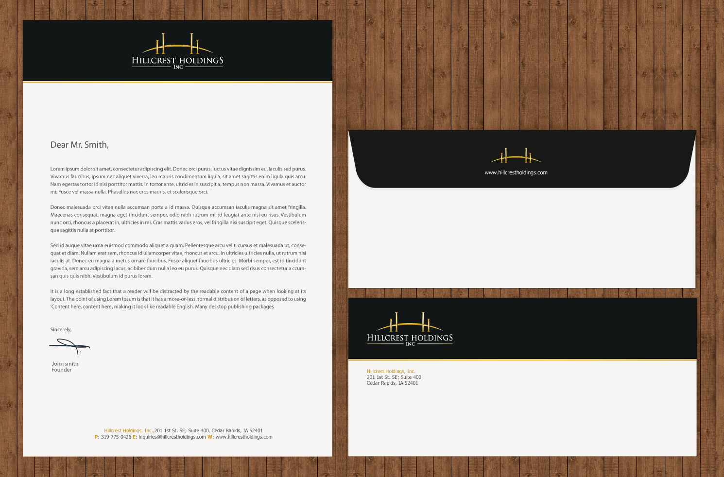 Stationery Design by chandrayaan.creative for Hillcrest Holdings | Design #15403376