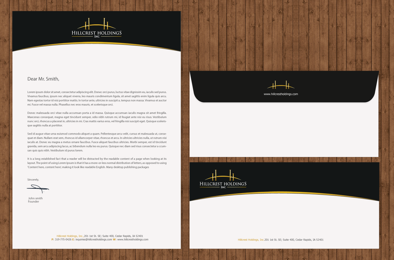 Stationery Design by chandrayaan.creative for Hillcrest Holdings | Design #15403405