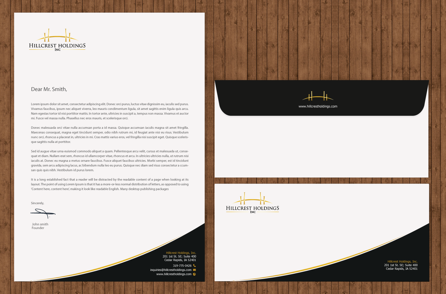 Stationery Design by chandrayaan.creative for Hillcrest Holdings | Design #15403406