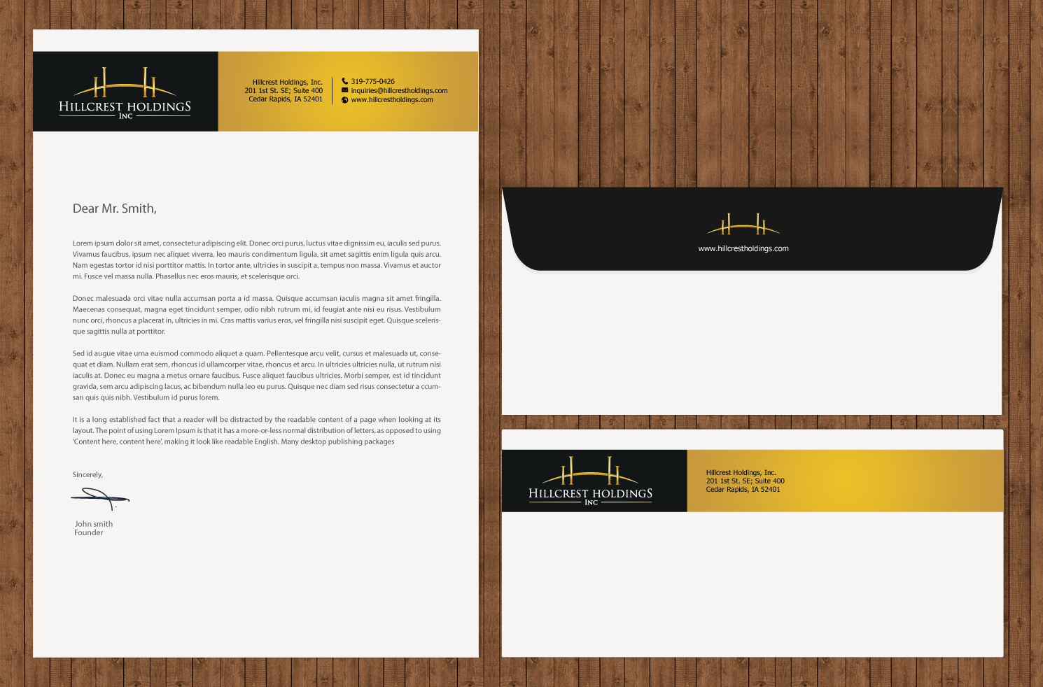 Design de Papeterie par chandrayaan.creative pour Hillcrest Holdings | Design #15403408