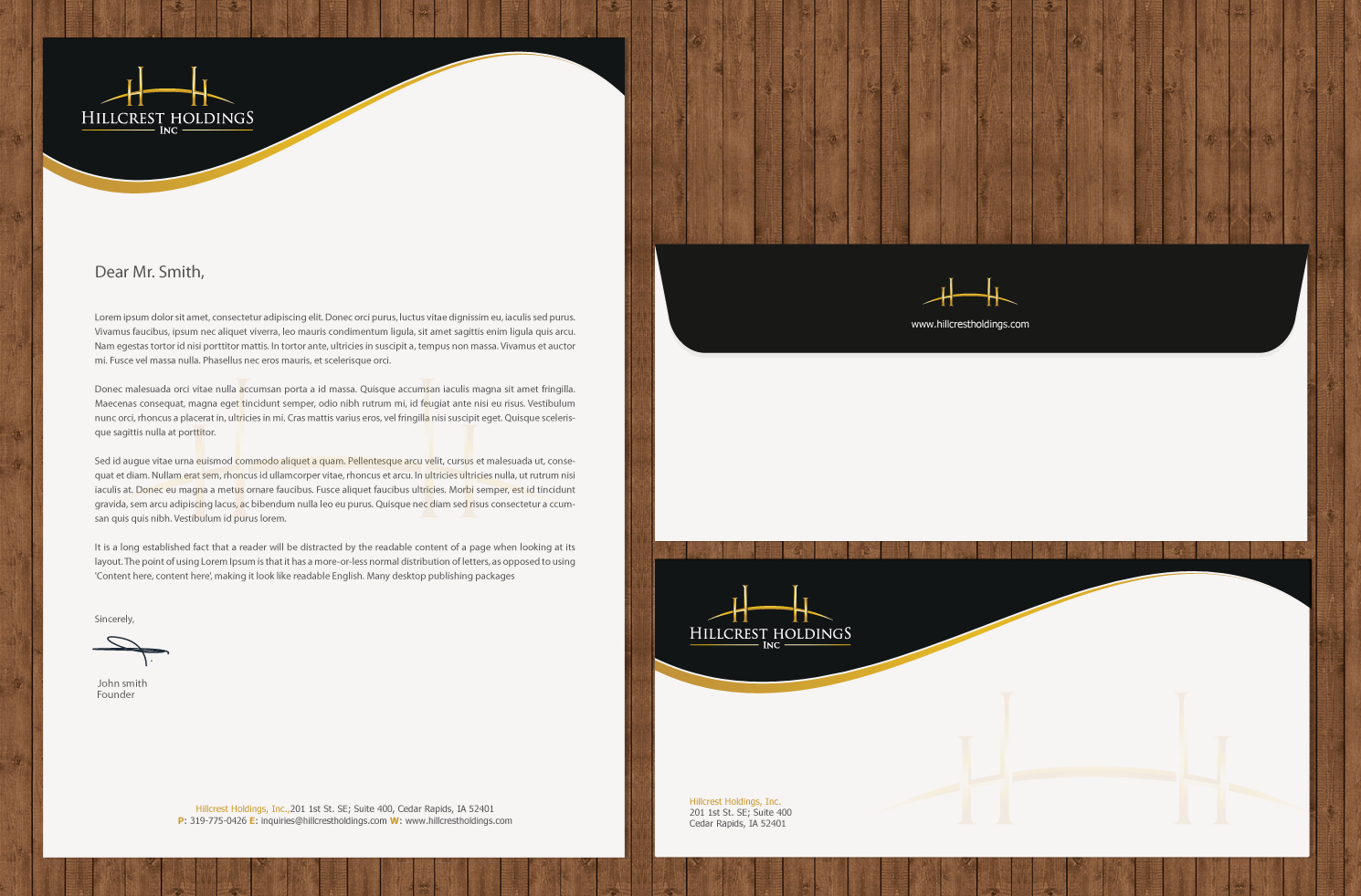 Stationery Design by chandrayaan.creative for Hillcrest Holdings | Design #15403416