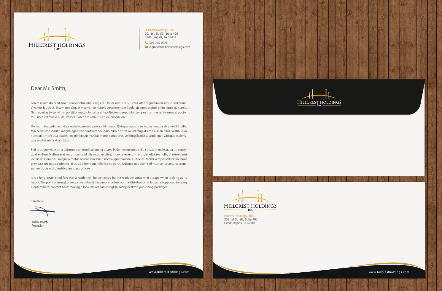 Stationery Design by chandrayaan.creative for Hillcrest Holdings | Design #15403430