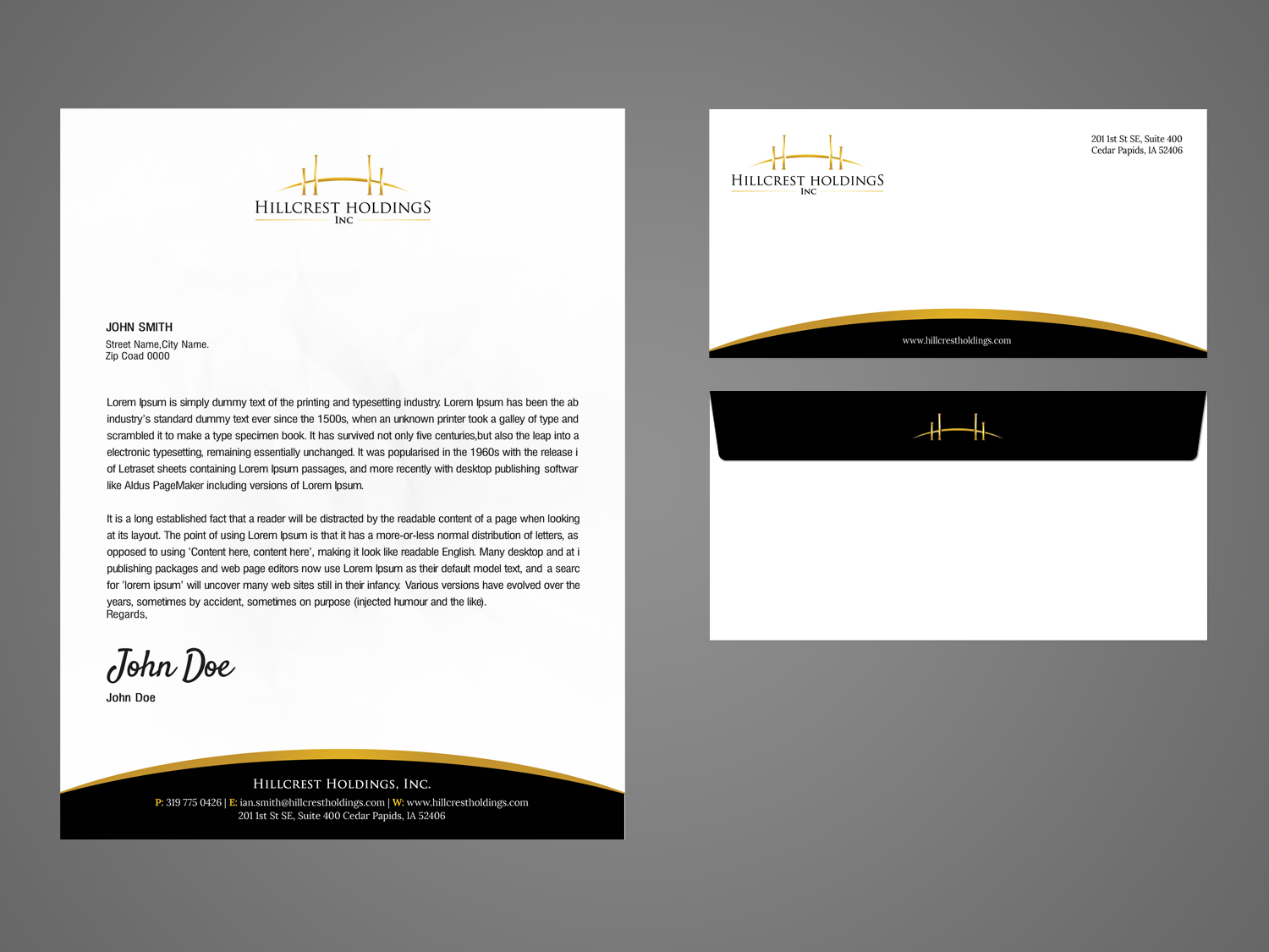 Stationery Design by SL Designer for Hillcrest Holdings | Design #15401782
