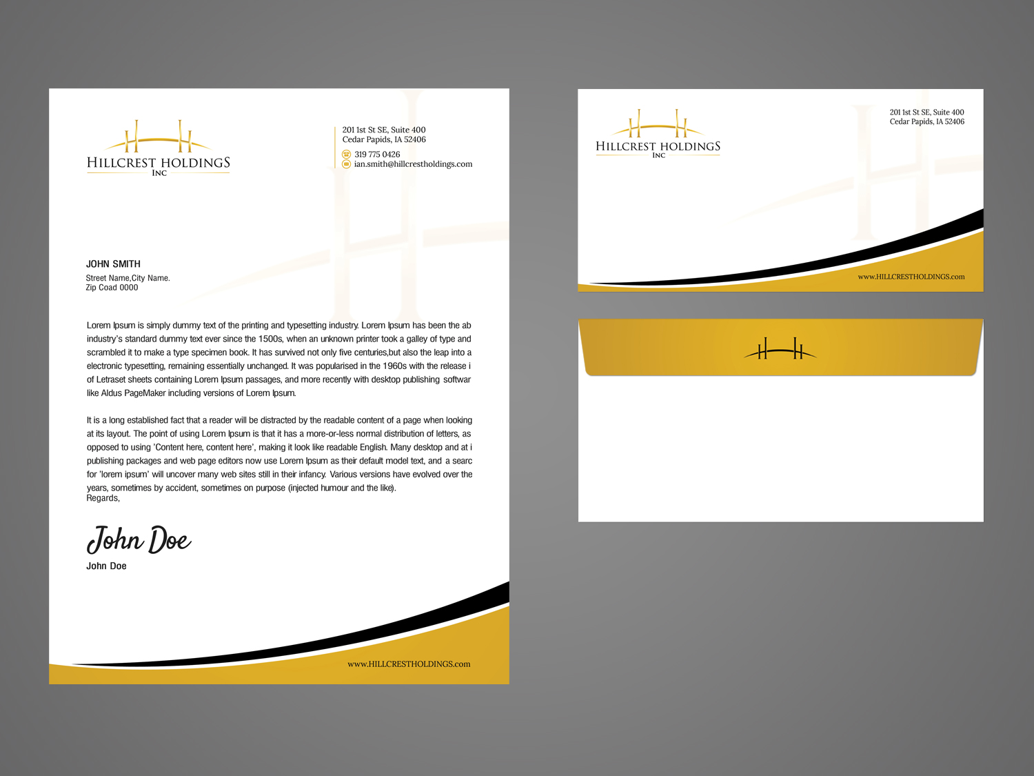 Stationery Design by SL Designer for Hillcrest Holdings | Design #15401988