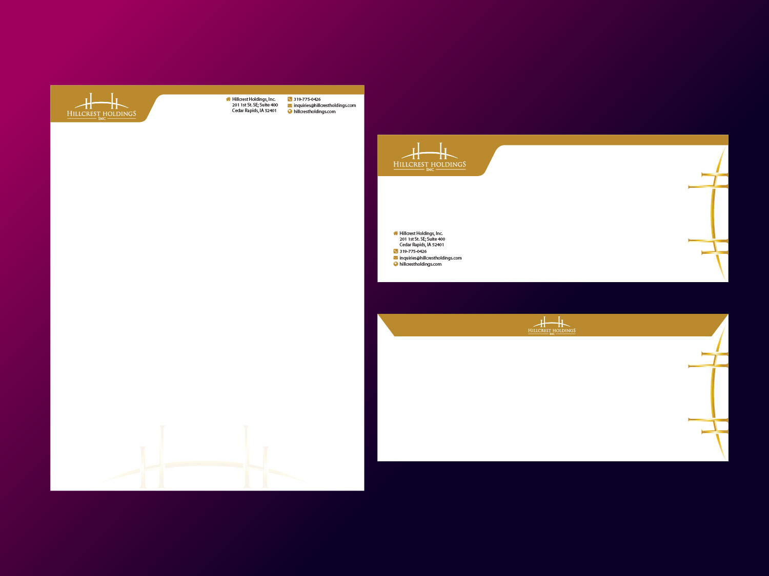 Stationery Design by Creativeboss for Hillcrest Holdings | Design #15396206