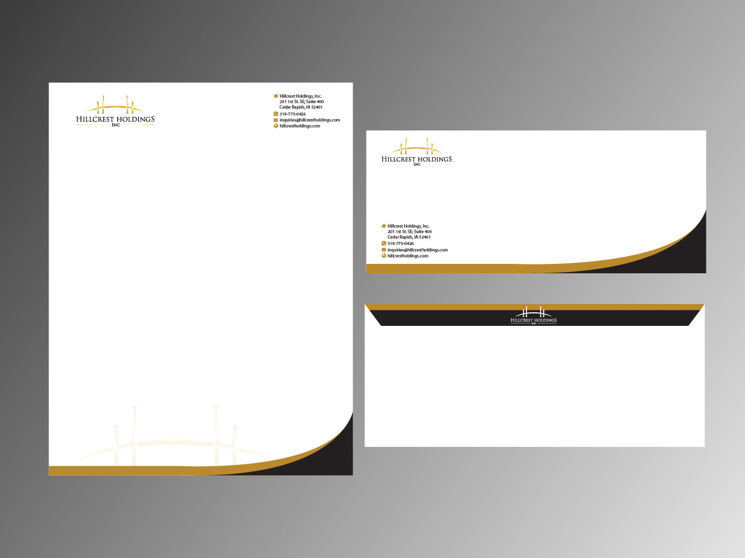Stationery Design by Creativeboss for Hillcrest Holdings | Design #15396595