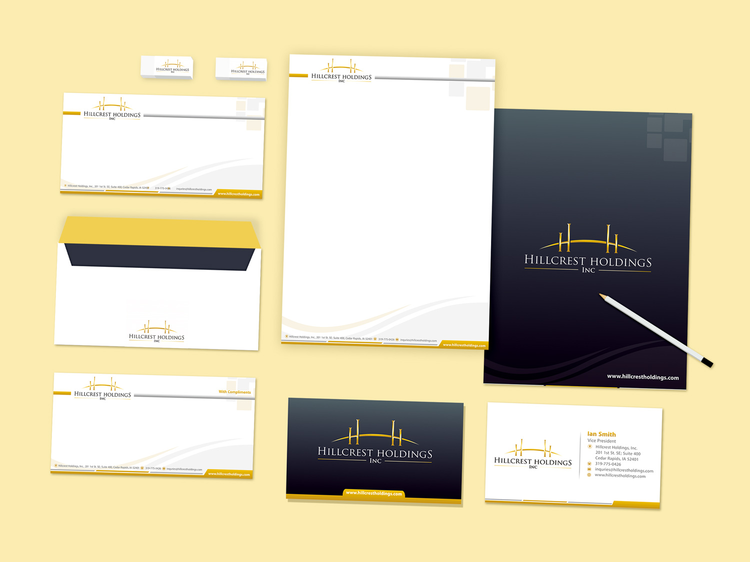 Diseño de Papelería por Petter Goms para Hillcrest Holdings | Diseño #15398393