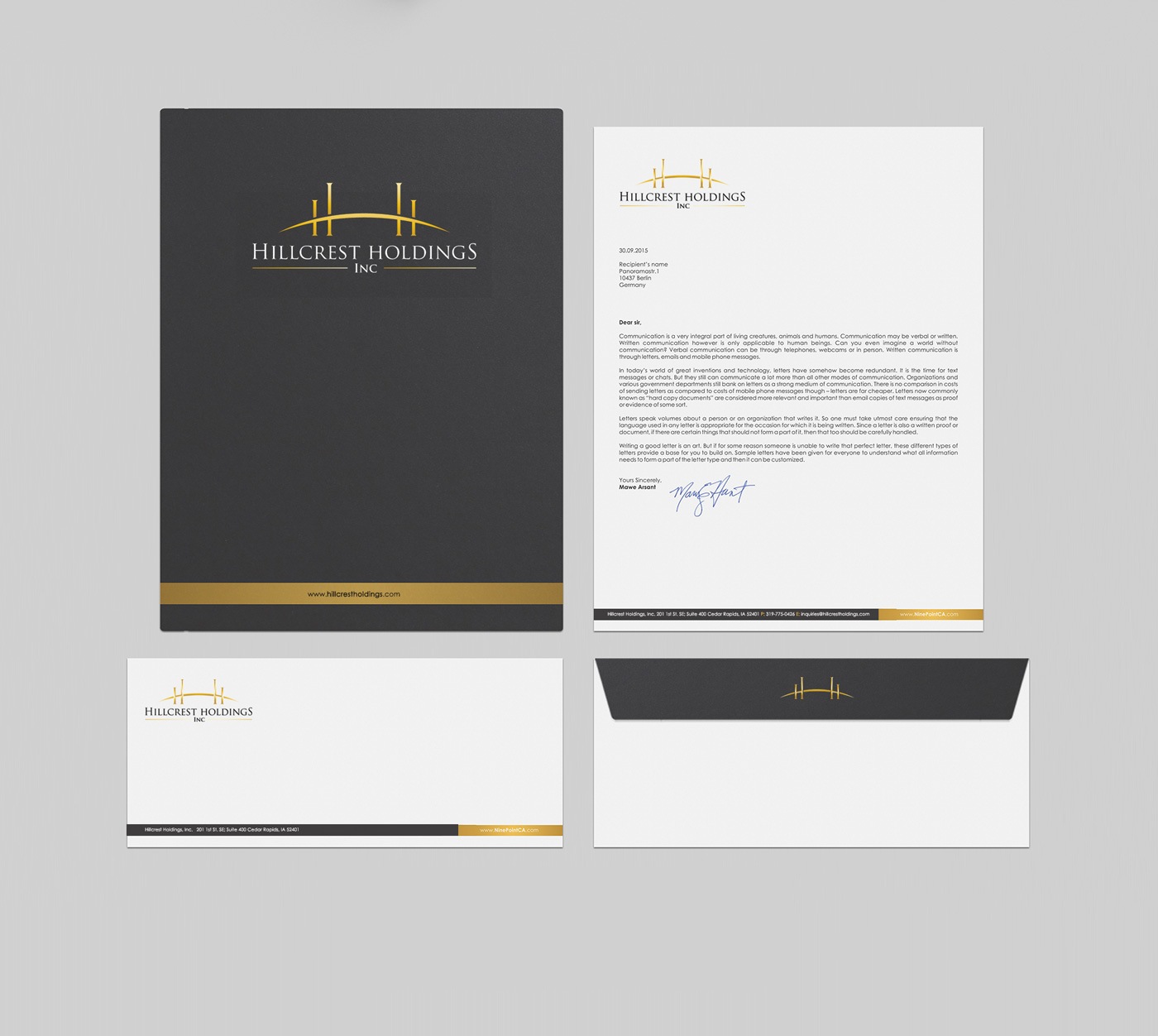Stationery Design by Designs 2019 for Hillcrest Holdings | Design #15418099