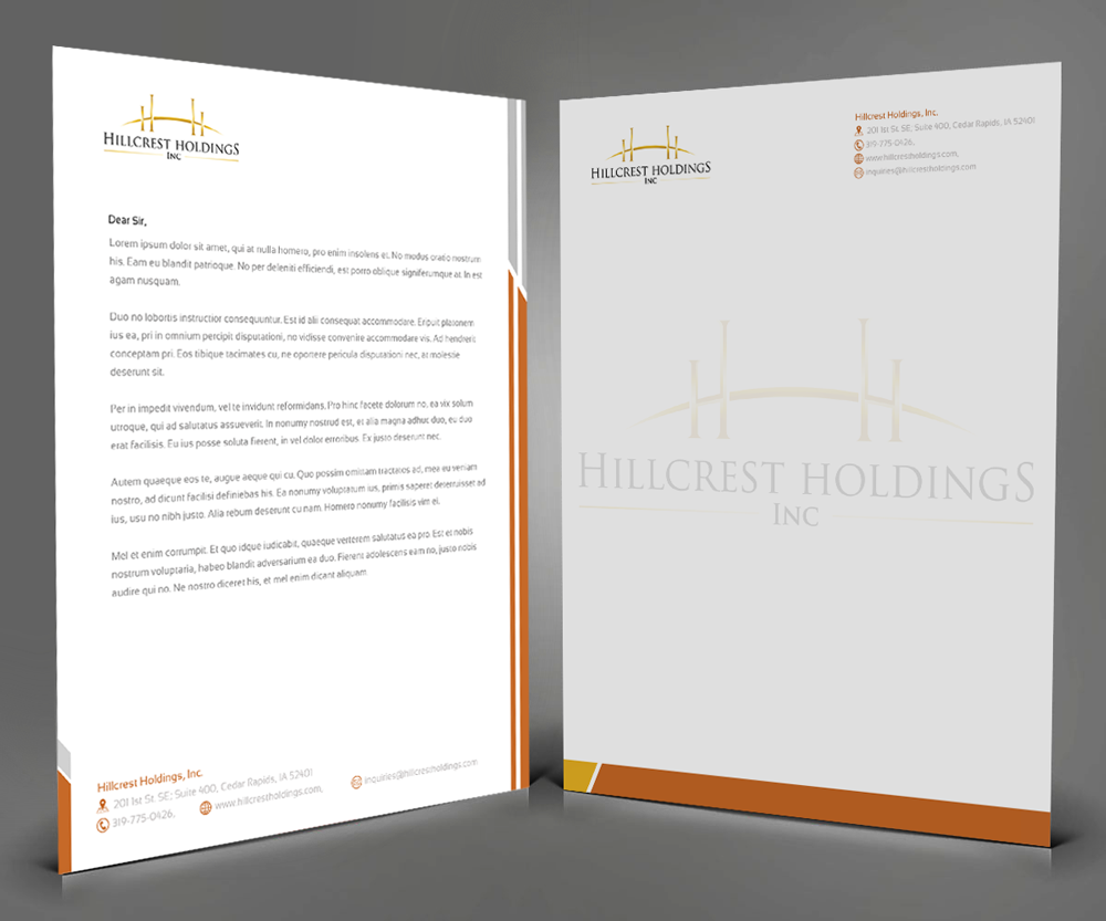 Diseño de Papelería por Shan para Hillcrest Holdings | Diseño #15420257