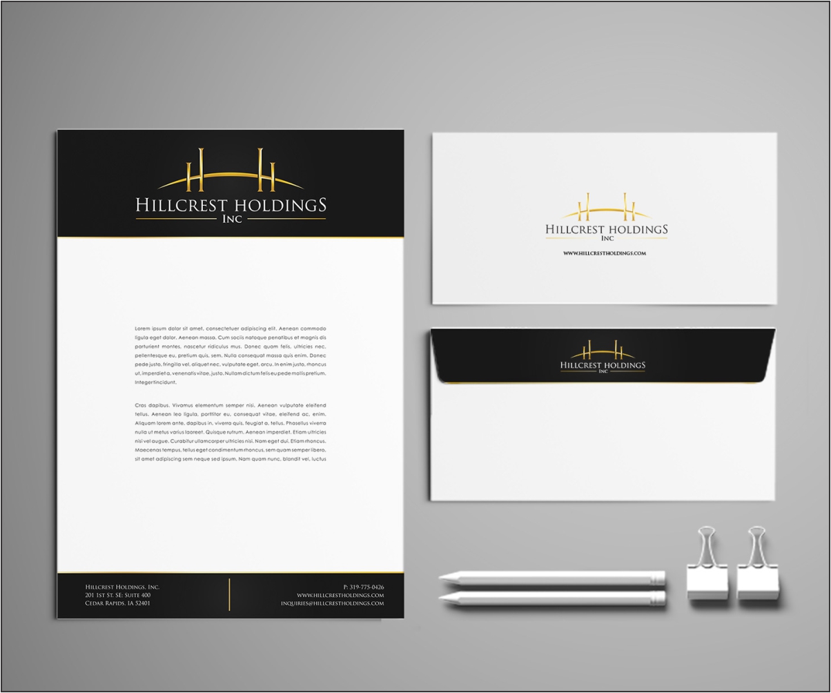 Stationery Design by riaz_saint999 for Hillcrest Holdings | Design #15399535