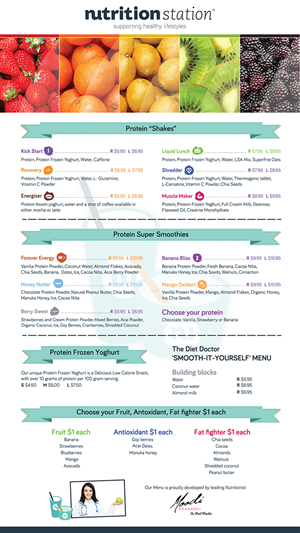 Menu Design by Lucky Striker for this project | Design: #2641036