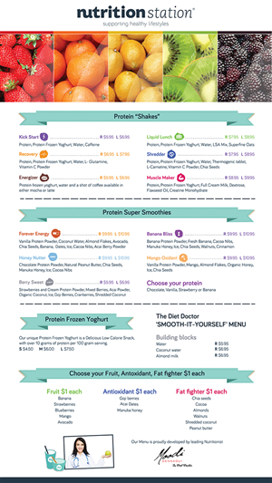 Menu Design by Lucky Striker for this project | Design: #2641044