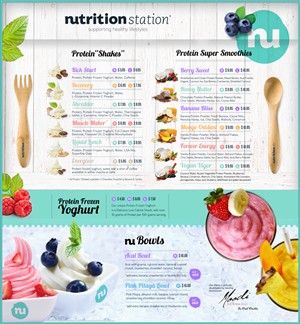 Design Nutrition Station a new Menu 