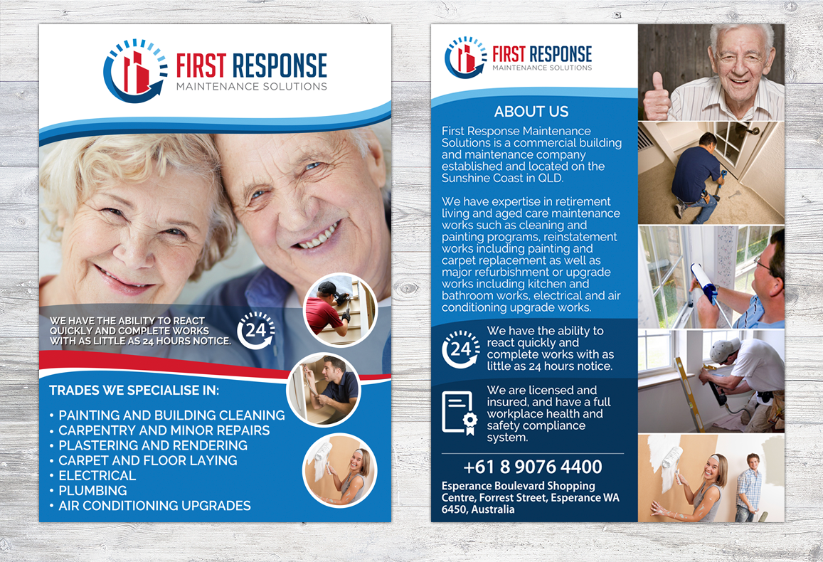 Design de Brochure par Victor_pro pour first response maintenance solutions | Design #15486026