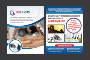 Brochure Design by Deziners Zone for first response maintenance solutions | Design: #15407885