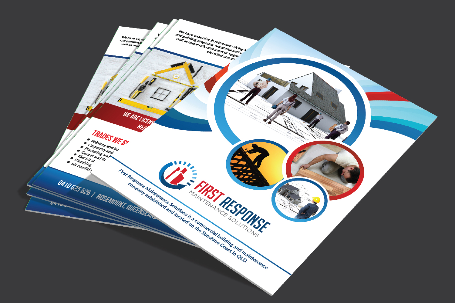 Broschüren-Design von Deziners Zone für first response maintenance solutions | Design #15407886