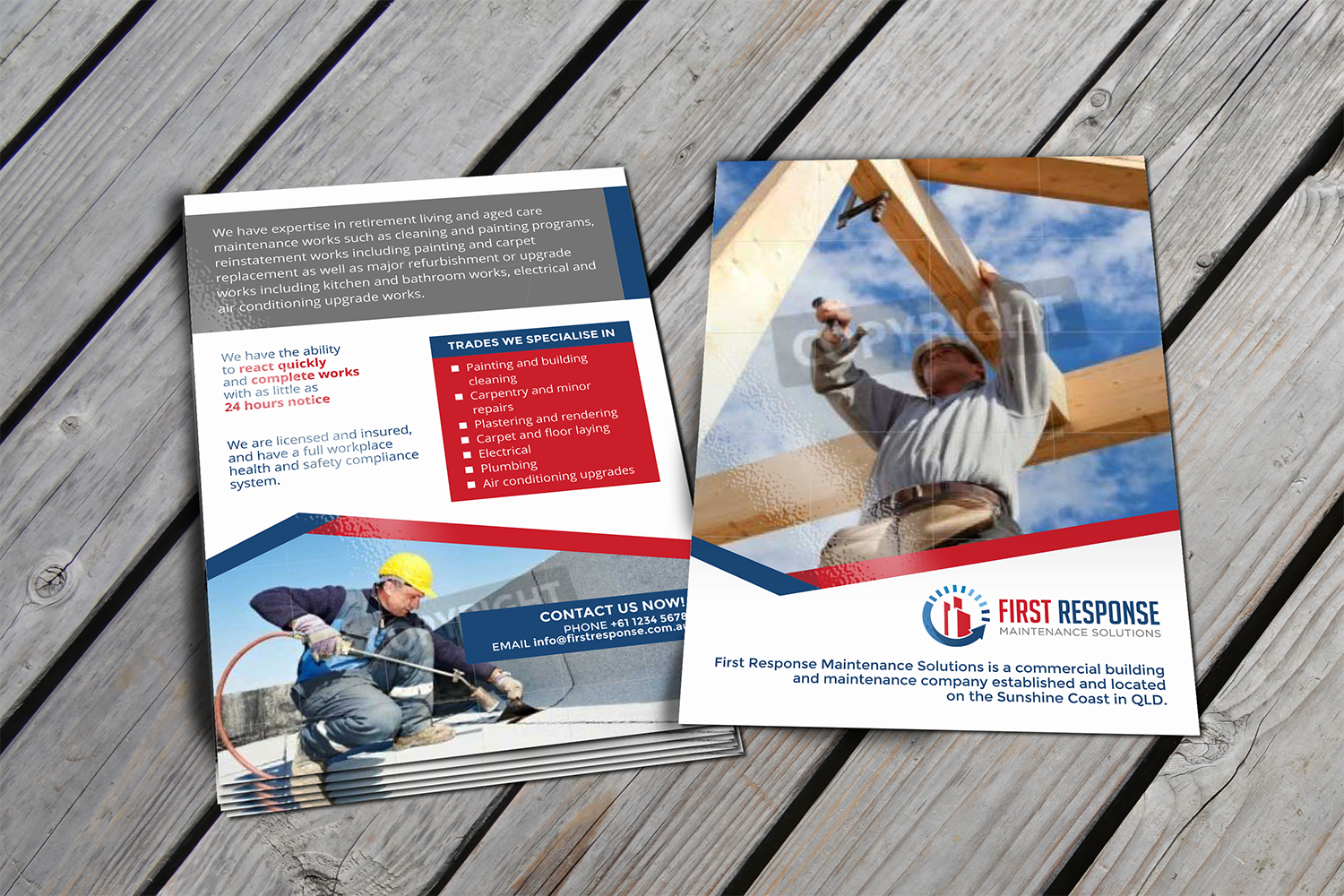 Diseño de Brochure por barinix para first response maintenance solutions | Diseño #15488436