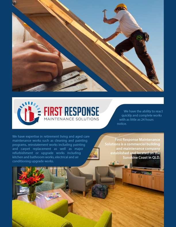 Brochure Design by achid.design for first response maintenance solutions | Design #15485049