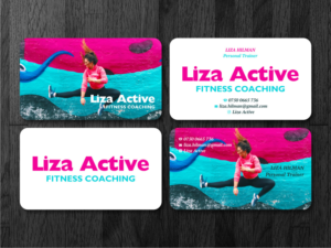 Liza Active Fitness Coaching Project  | Business Card Design by Atvento Graphics