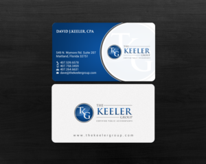Design de Carte de Visite par chandrayaan.creative pour The Keeler Group | Design : #15413048