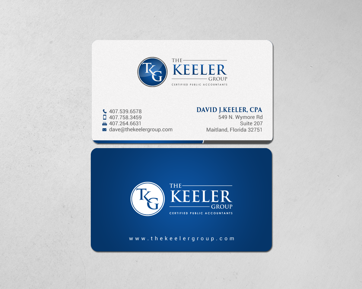 Business Card Design by chandrayaan.creative for The Keeler Group | Design #15415801