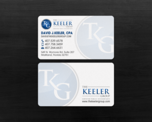 Design de Carte de Visite par chandrayaan.creative pour The Keeler Group | Design : #15428901