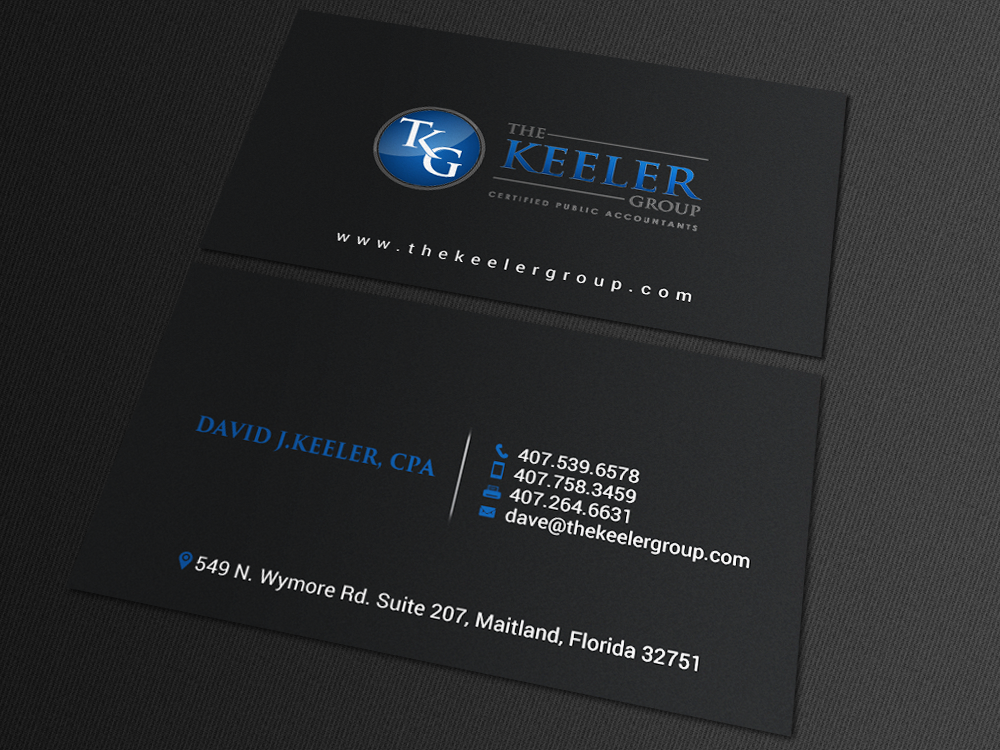 Design de Carte de Visite par chandrayaan.creative pour The Keeler Group | Design #15448171