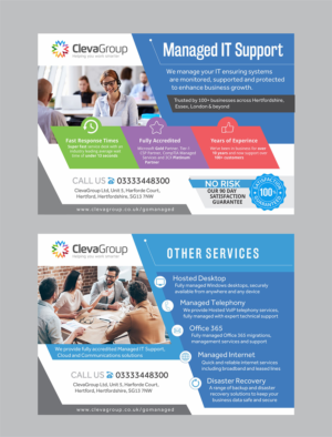 Flyer for Leaflet Dropping - A5 - Managed IT Support Flyer | Flyer Design by DesignMarket