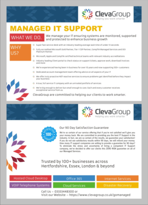 Flyer Design by vasanth6960 for ClevaGroup Ltd | Design: #15466594