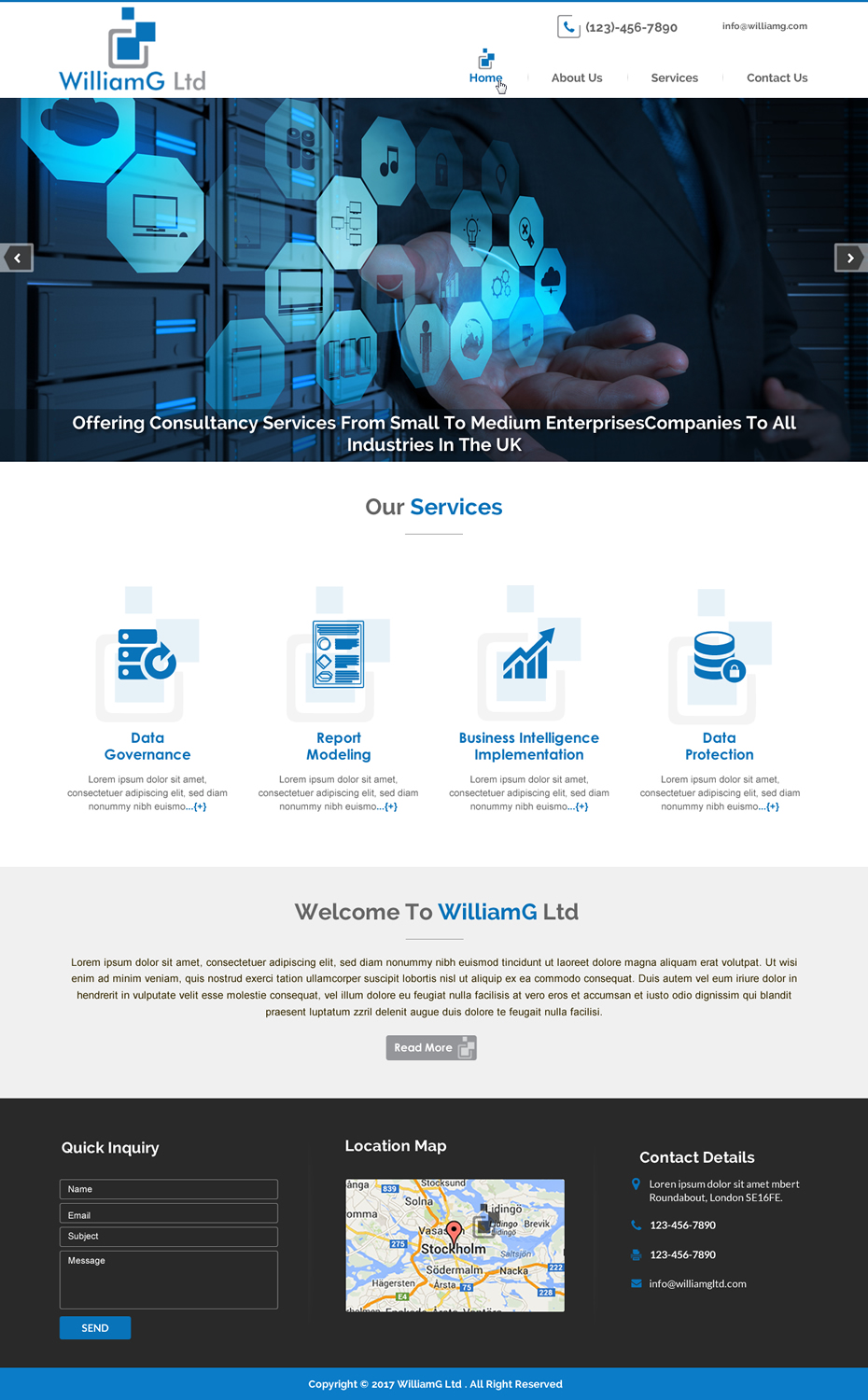 Web Design by HarmiDesigning for Williamg Ltd | Design #15571682