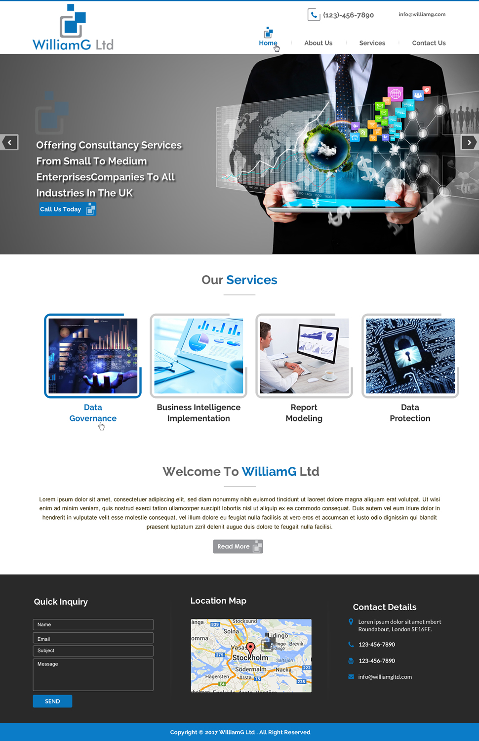 Web Design by HarmiDesigning for Williamg Ltd | Design #15571684