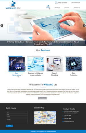 Web Design by HarmiDesigning for Williamg Ltd | Design: #15571687