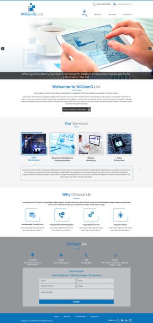 Web Design by HarmiDesigning for Williamg Ltd | Design: #15579764