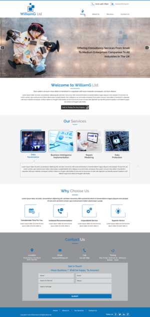 Web Design by HarmiDesigning for Williamg Ltd | Design: #15579767