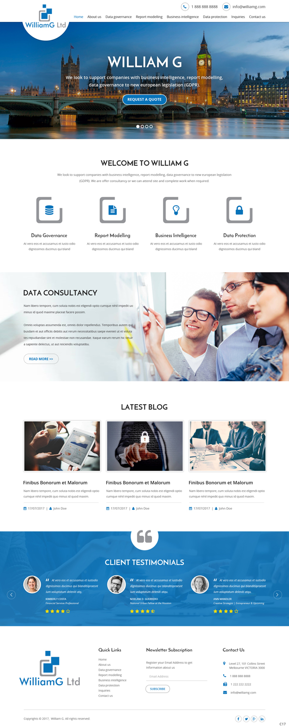 Web Design by pb for Williamg Ltd | Design #15498752