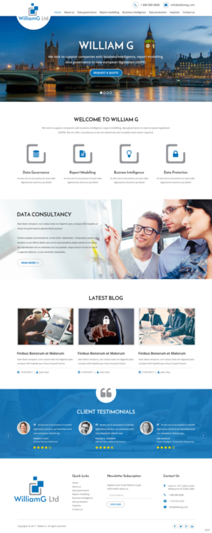 Web Design by pb for Williamg Ltd | Design: #15498752