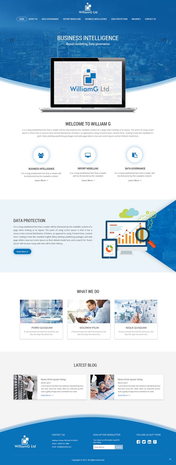 Web Design by pb for Williamg Ltd | Design #15498754