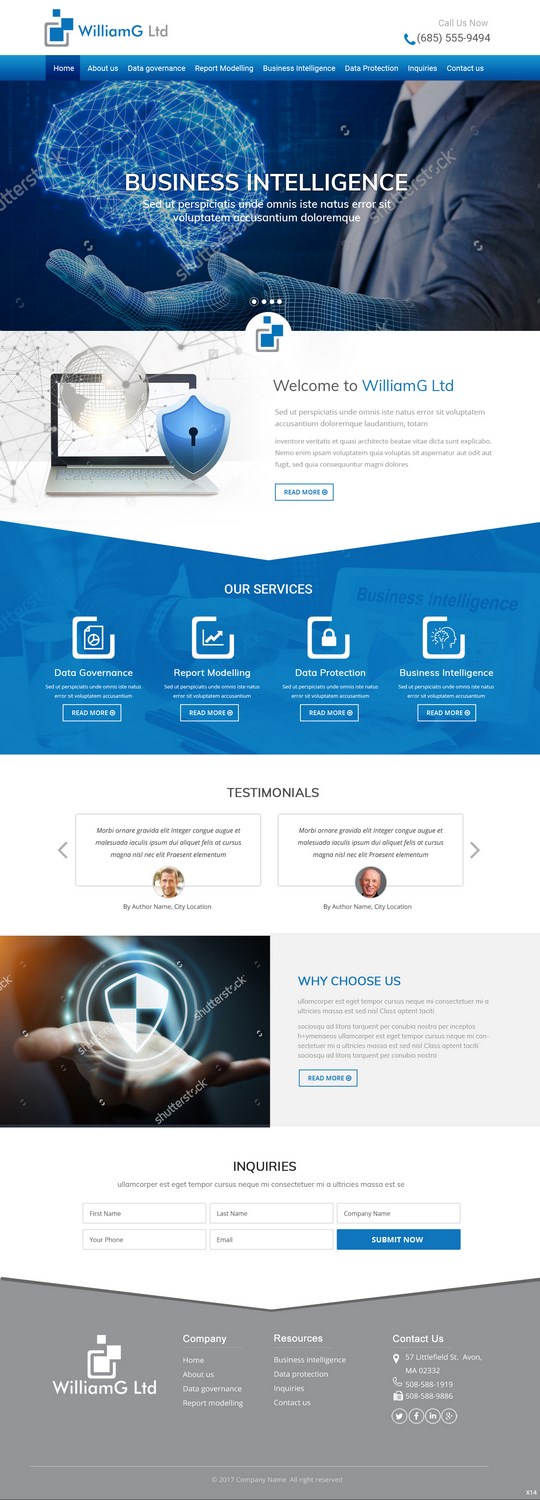 Web Design by pb for Williamg Ltd | Design #15498756