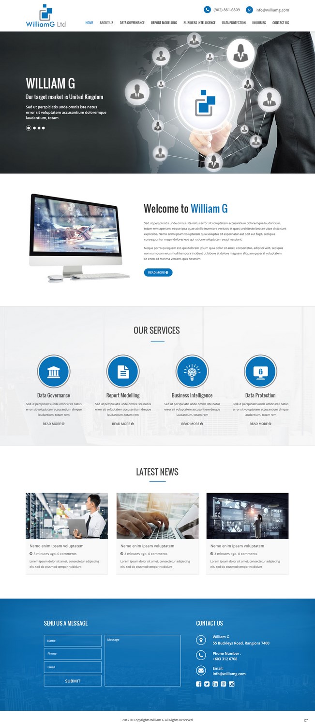 Web Design by pb for Williamg Ltd | Design #15498775