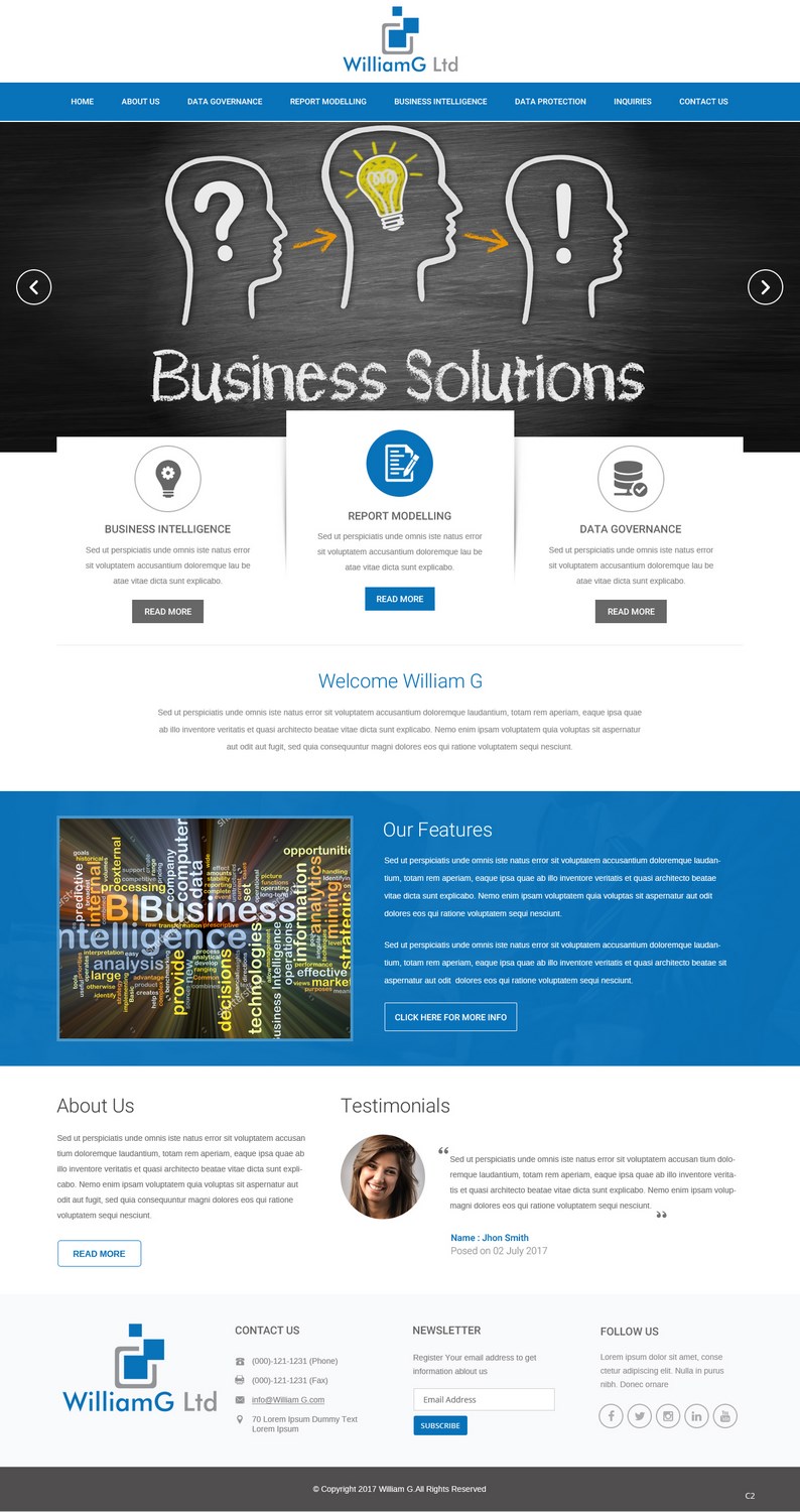 Web Design by pb for Williamg Ltd | Design #15498776